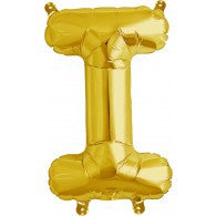 Small Letter Balloon I - 41cm Gold - Air filled only