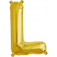 Small Letter Balloon L - 41cm Gold - Air filled only