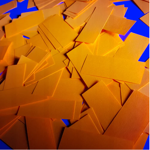 Bulk Confetti | UV Glow Confetti | Rectangle - Orange
