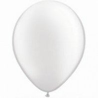 White Balloons Pearl ~ Singles ~ Pack ~ Helium Filled ~ Flat