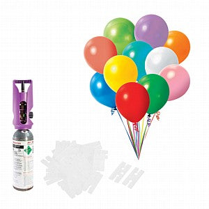 HELIUM TANK HIRE - KIT - 40 balloons - Metallic