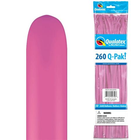 Neon Magenta Pink Twisting Balloon Pk50