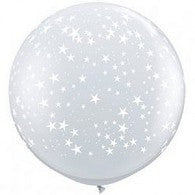 Round Clear Balloon with Stars 90cm
