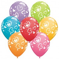 Heart Balloons Assorted - Singles or Packs - Helium Filled or Flat