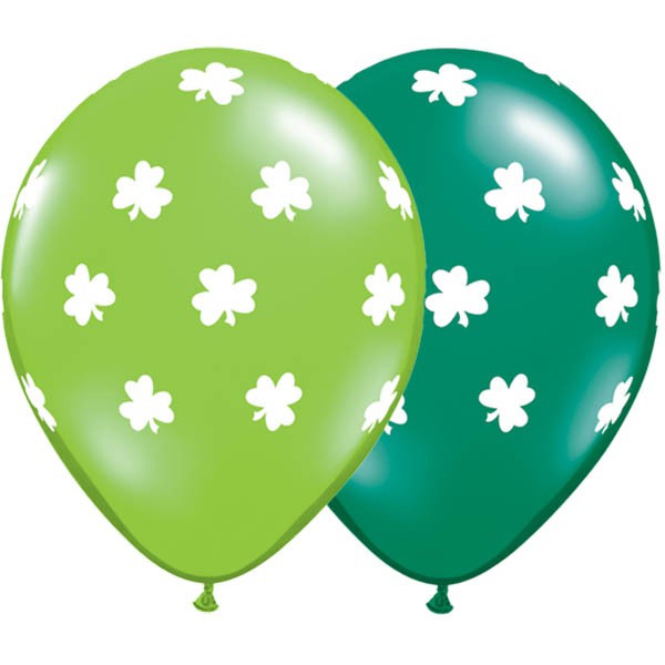 St Patrick's Day Balloons - Singles or Packs - Helium Filled or Flat