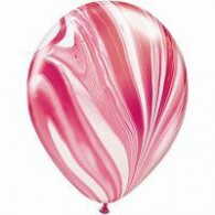 Marble Balloons Pink / White- Singles or Packs - Helium Filled or Flat