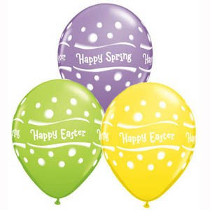 Happy Easter Balloons Assorted - Singles or Packs - Helium Filled or Flat