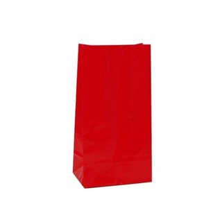 Paper Loot Bags - Red 12pk