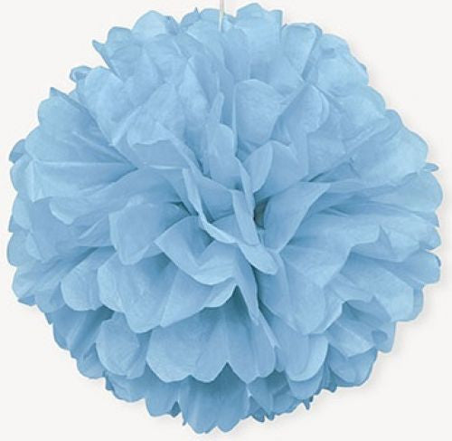 Tissue Paper Puff Ball | Light Blue | 40cm