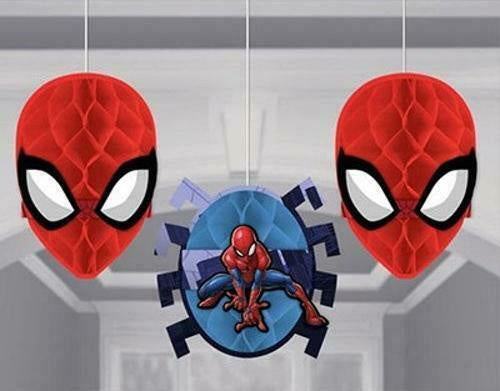 Spiderman Honeycomb Decorations 3pcs