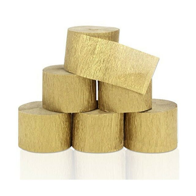 Gold Streamers - Crepe Paper Pk4