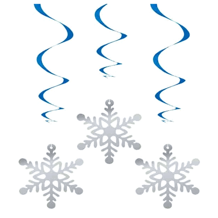 Snowflake Hanging Decoration's 3pk