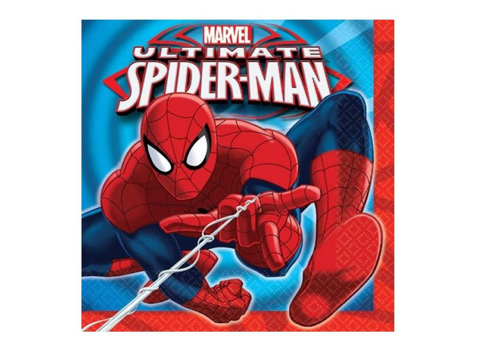 Spiderman Lunch Napkins 16pcs