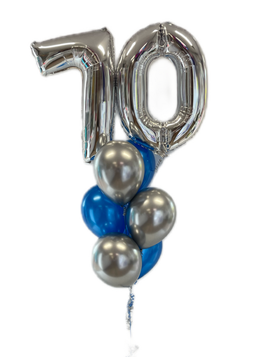 Number Balloon Bouquet - Choose Your Colours & Milestone