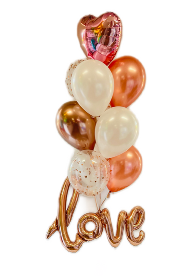 Rose Gold Love Balloon Bouquet