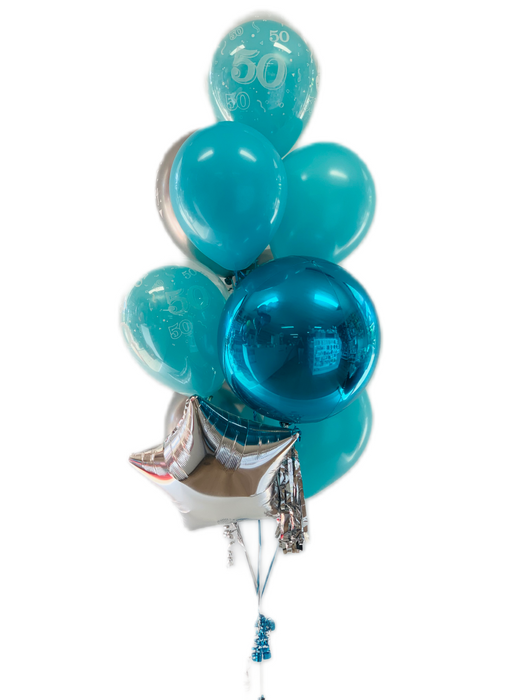 Teal Balloon Bouquet