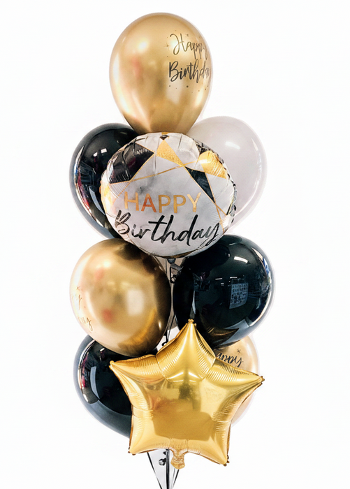 Happy Birthday Large Balloon Bouquet - Choose Your Colours & Milestone *TOP SELLER!*