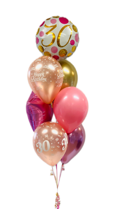 Pink & Gold Balloon Bouquet - Choose Any milestone