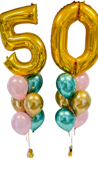 Large Number Balloon Bouquets Choose Your Age Party Planet