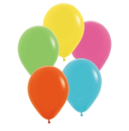Tropical Assorted Balloons Matte ~ Singles ~ Pack ~ Helium Filled ~ Flat