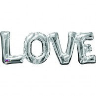 Silver LOVE Letter Balloon - Air Fill Only (small)