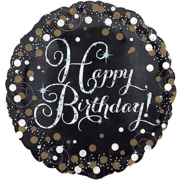 Happy Birthday Gold Sparkling Foil Balloon / Bouquet