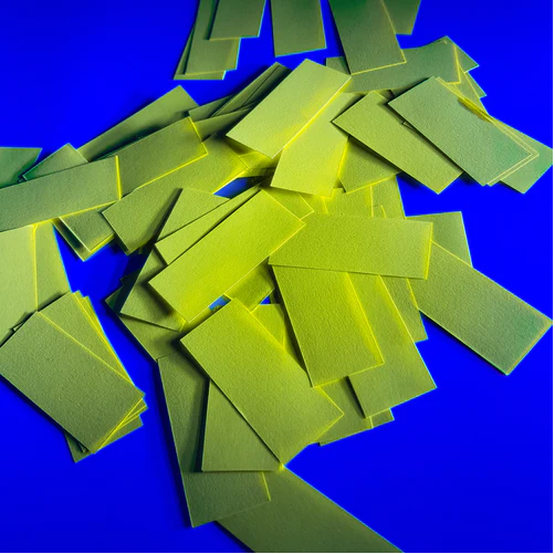 Bulk Confetti | UV Glow Confetti | Rectangle - Yellow